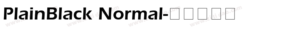 PlainBlack Normal字体转换